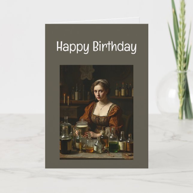 Cartão Feliz Aniversário Recebendo Medicamentos Mais Anti (Frente)