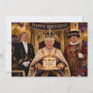 Cartão Feliz Aniversário Rei Carlos III