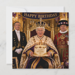 Cartão Feliz Aniversário Rei Charles III