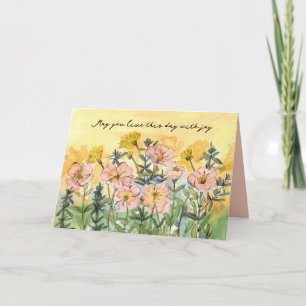 Cartão Feliz Aniversário Religioso Beneficia Joy Primrose