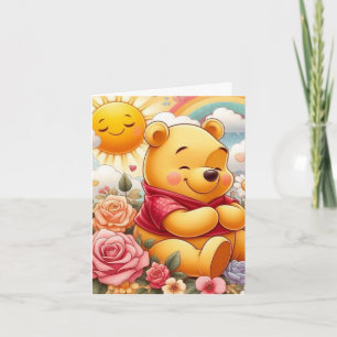 Cartão Feliz aniversário, rosa de sol