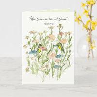 Feliz Aniversário Salmo 30 Escritura Pássaros Flor