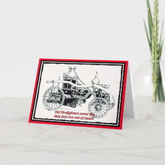 Cartão Feliz aniversario, sapador-bombeiro