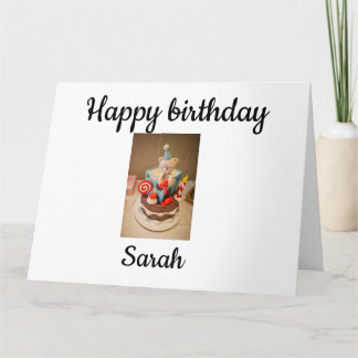 Cartão Feliz aniversário Sarah