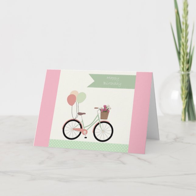 Cartão Feliz Aniversário Saudação (Frente)