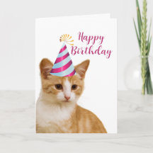 Feliz Aniversário Saudação Fofa do Seu Gato 