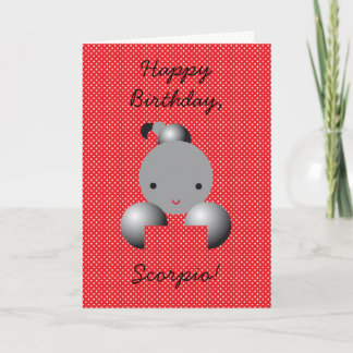 Cartão Feliz aniversário, Scorpio!
