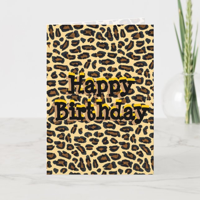 Cartão Feliz Aniversário Selvagem (Frente)