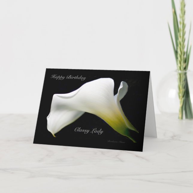 Cartão Feliz Aniversário, Senhora* (Frente)