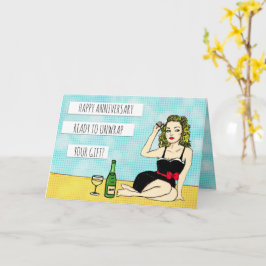 Cartão Feliz Aniversário, Senhora Retron Sexy Flirty Arco