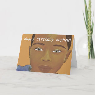 Cartão Feliz aniversário, sobrinho.