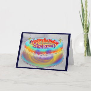 Cartão Feliz aniversário Stephanie!