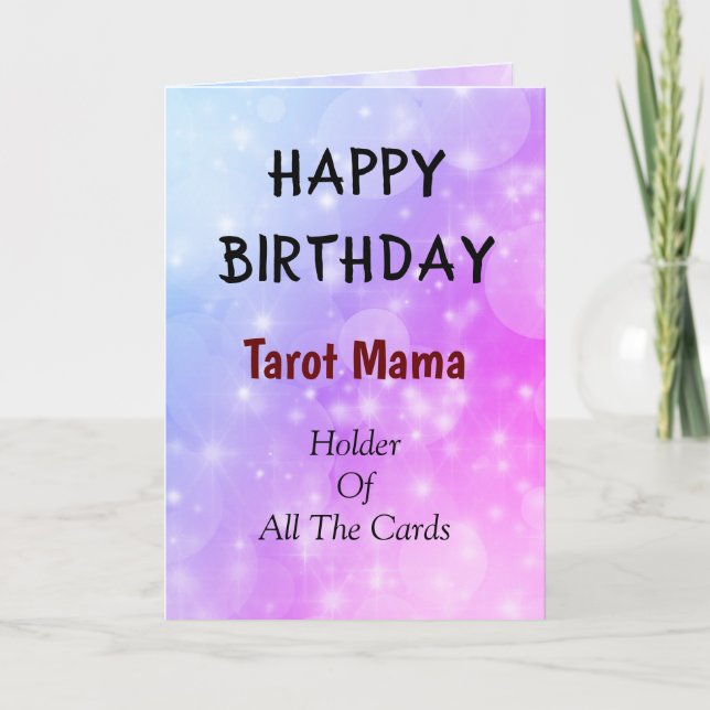 Cartão Feliz Aniversário Tarot Mama design (Frente)