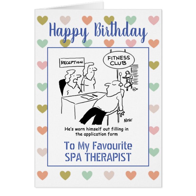 Cartão Feliz Aniversário Terapêutico Spa (Frente)