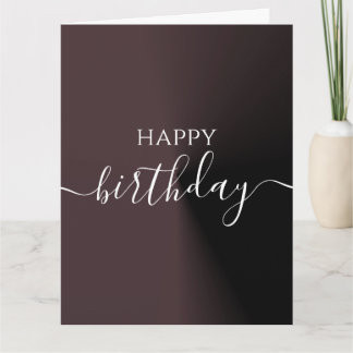 Cartão Feliz Aniversário Texto Simples Personalizado