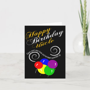 Cartão feliz aniversário tio engraçado