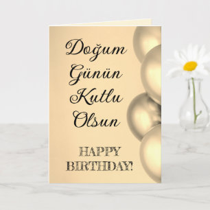 Cartão Feliz Aniversário Turco Doğum Günün Kutlu Olsun
