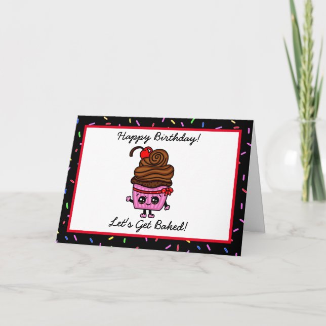 Cartão Feliz Aniversário, Vamos Se Esfrega (Frente)