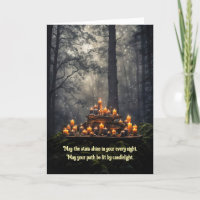Feliz Aniversário Velas Místicas na Floresta