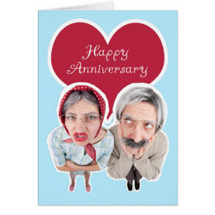 Cartão Feliz Aniversário Velho Casal Casado