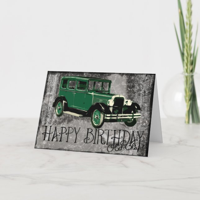 Cartão Feliz Aniversário Velho Chap (Frente)