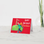 Cartão Feliz aniversario vermelho do golfe do emoji do<br><div class="desc">Cartão de aniversário bonito do sobrinho do golfe do emoji. Personalize com seu próprio texto e faça-o verdadeiramente especial e original!</div>