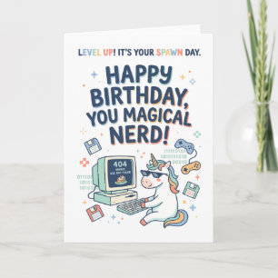 Cartão Feliz Aniversário Você Nerd Mágico