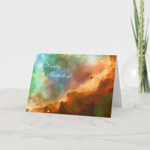 Cartão Feliz aniversário - Zona alargada da Nebulosa Ômeg