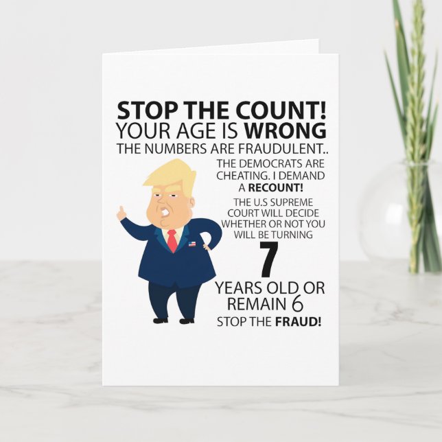 Cartão Feliz Ano de Aniversário do 7 Aniversário Presente (Frente)