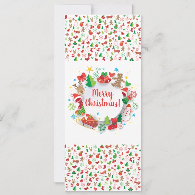 Cartão feliz ano novo 20XX! Feriado de inverno de Natal (Frente)