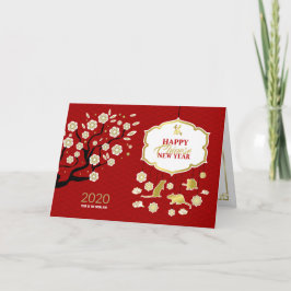 Cartão Feliz Ano Novo Chinês do Rato 2020