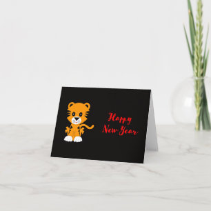 Cartão Feliz Ano Novo do Tigre 2022