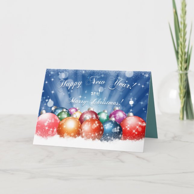 Cartão Feliz ano novo e Feliz Natal (Frente)