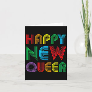 Cartão Feliz Ano Novo Eve Queer Gay Lgbt Divertido Anos L