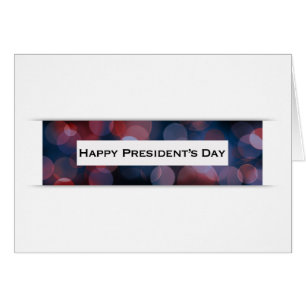 Cartão Feliz apogeu do Dia do Presidente