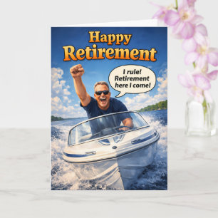 Cartão Feliz aposentadoria, vou me aposentar aqui. Eu ven