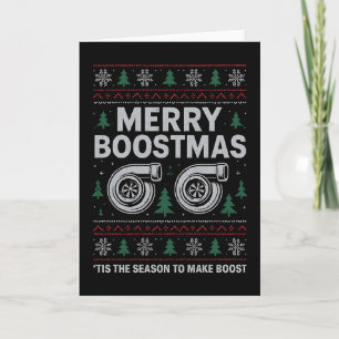 Cartão Feliz Boostmas Turbo Natal Car Racing
