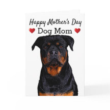 Feliz Cachorro Dia de as mães Mãe Rottweiler
