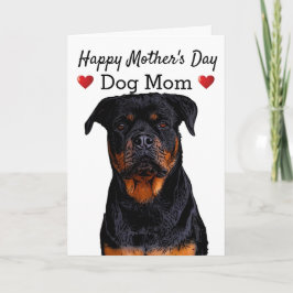 Cartão Feliz Cachorro Dia de as mães Mãe Rottweiler
