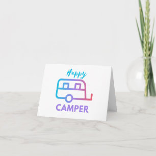 Cartão Feliz Camper Puxe Atrás da Saudação do Vazio de Av