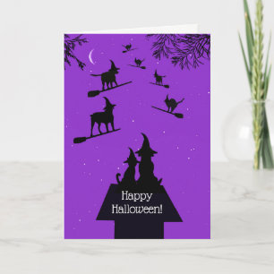 Cartão Feliz Casinha de Cachorro Feliz Halloween