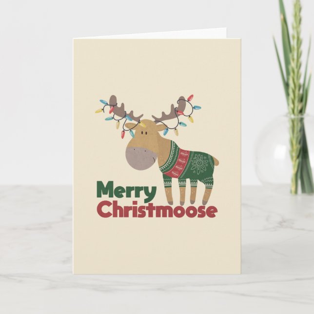 Cartão Feliz Christmoose (Frente)