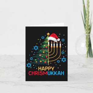 Cartão Feliz Christmukkah Felry Natal Hanukkah Judeu