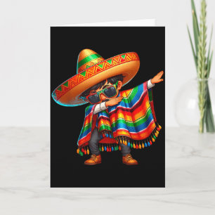 Cartão Feliz cinco de maio rapaz fazendo dab mexicano