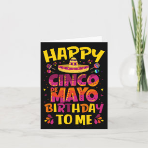 Cartão Feliz Cinco De Mayo Aniversário Para Mim Sombrar M