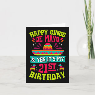 Cartão Feliz Cinco De Mayo E Sim É Minha aniversário de 2