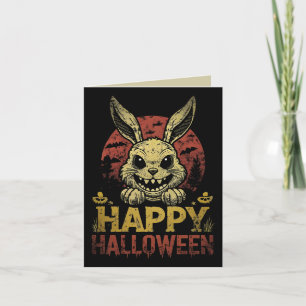 Cartão Feliz Coelho Cérebro das Halloween