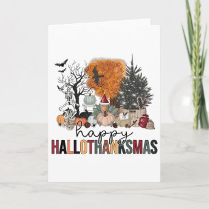 Cartão Feliz Cristo de Ação de Graças de Halloween de Hal