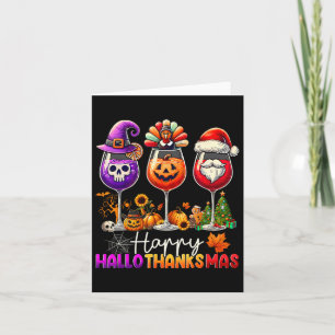 Cartão Feliz Cristo de Ação de Graças de Halloween de Hal