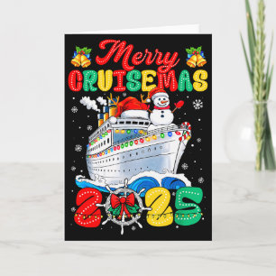 Cartão Feliz Cruisemas 2025 Natal Papai Noel Groovy Cruze